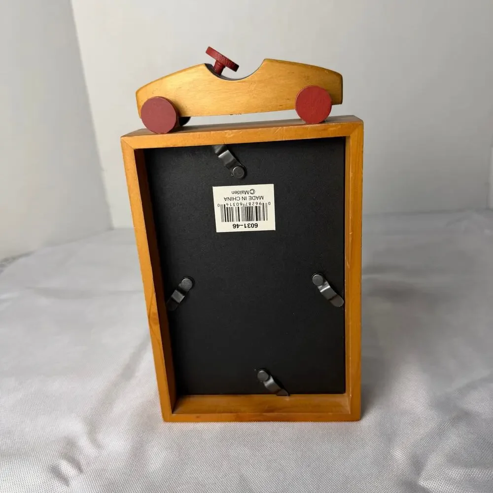 Malden Wood Race Car Photo Frame Boys Room Car Nursery Decor 4.5x8 Wooden Toy